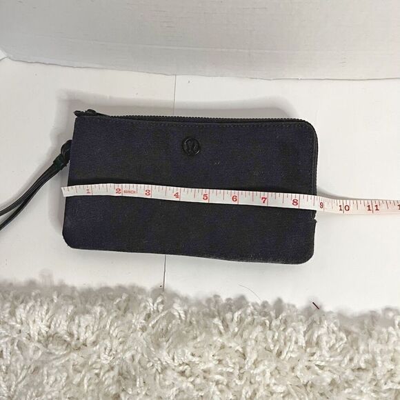Lululemon Athletica Double Up Zip Pockets Black Clutch Pouch Wristlet Wallet - Picture 12 of 12